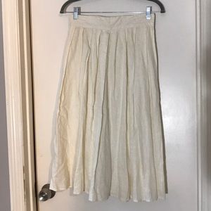 Vintage Linen Midi Skirt